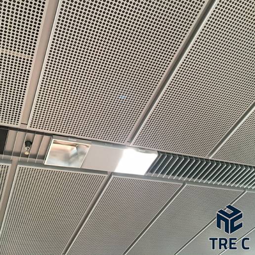 Doga controsoffitto in lamiera verniciata con foratura