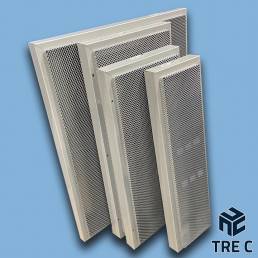 Pannelli fonoassorbenti in lamiera con isolamento in lana minerale