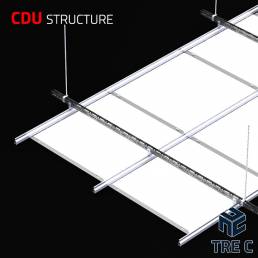 Controsoffitto Clip-in con struttura continentale doppia (profilo dp12 + profilo U 20x30)