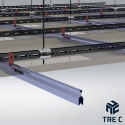 Clip-in ceiling system DP12 U profile sheet metal panels