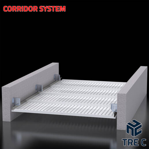 TRE C Corridor System Hook-On Metal Ceiling Panels